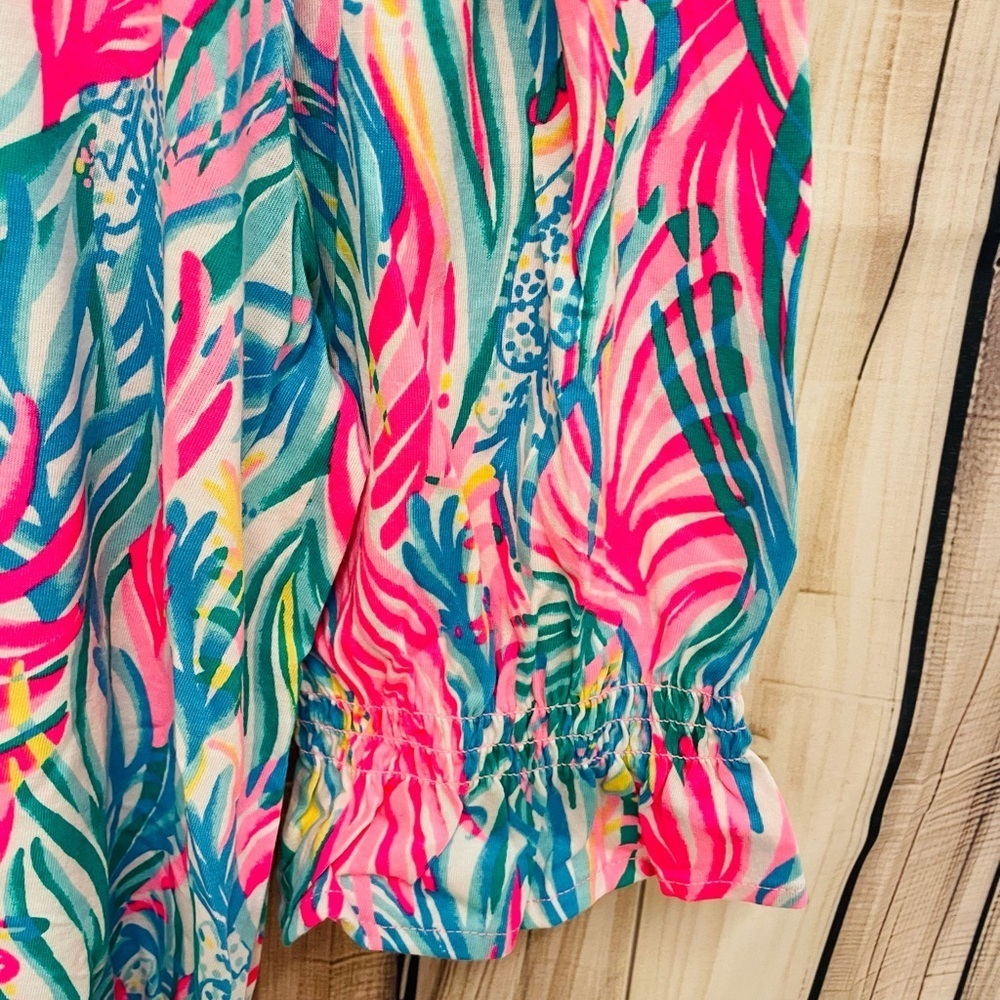 Adley Short Sleeve Dress Multi Sea Turtle Soiree Lilly Pulitzer NWT - Picture 3 of 5
